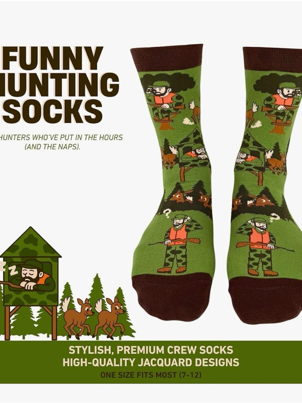 New I'D RATHER BE CHASING TAIL Socks 🦌